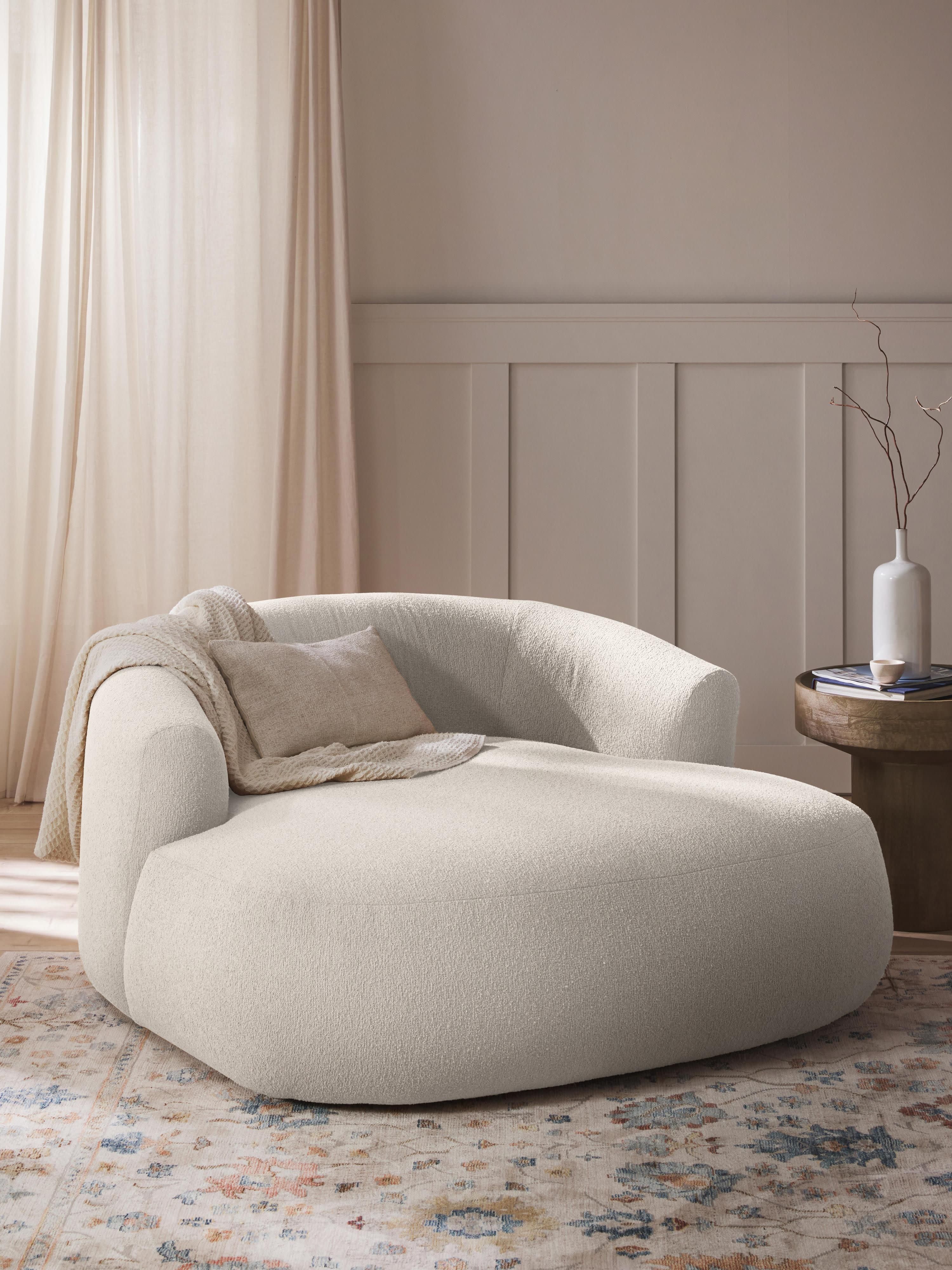 XL bouclé loungefauteuil Sofia