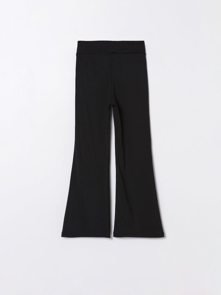 Calça legging térmica esportiva Flare - Preta