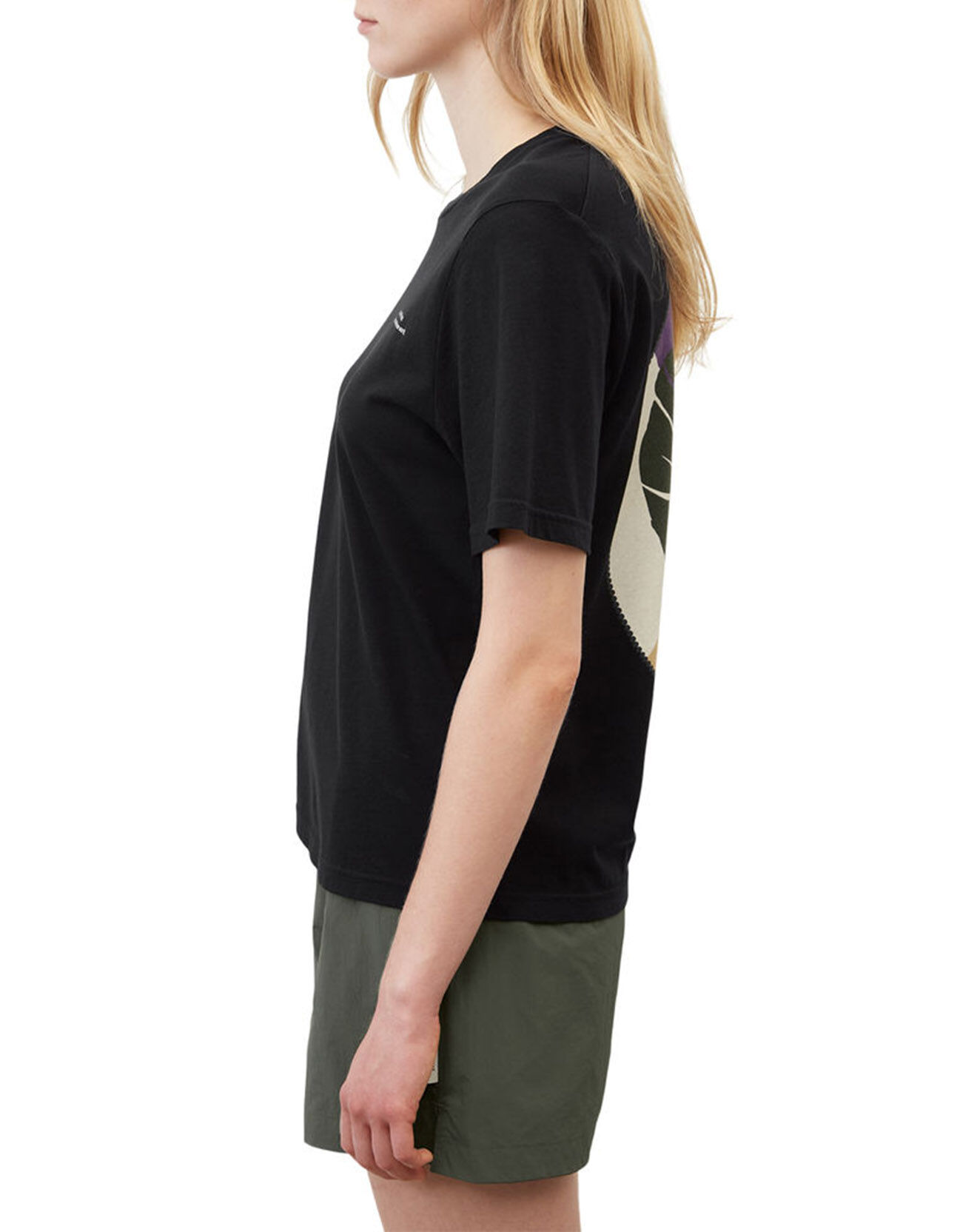 Marc O'Polo T-Shirt 100% Coton Bio imprimé nature noir