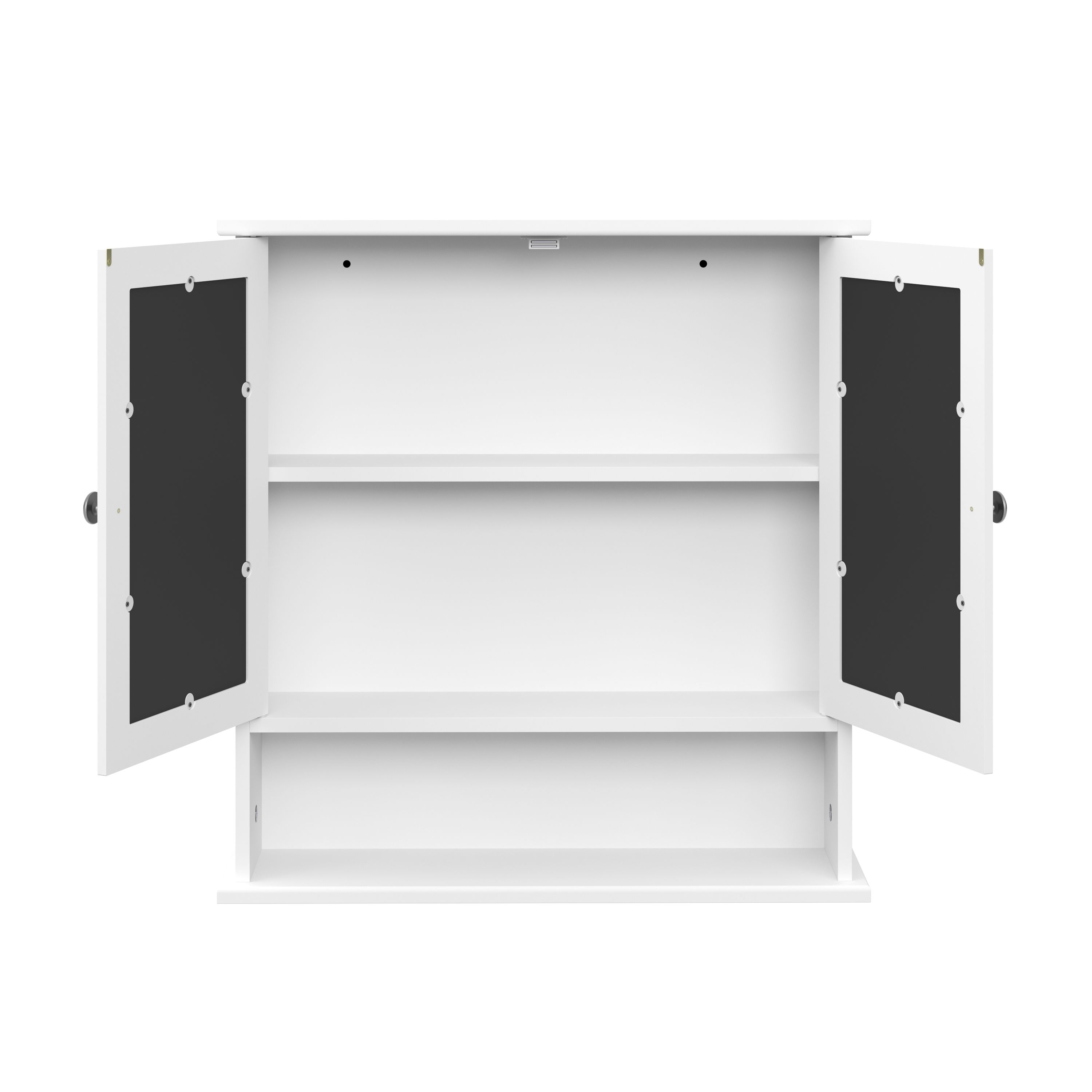 Hängeschrank FONTANA mit Spiegel 56 x 13 x 58 cm weiss