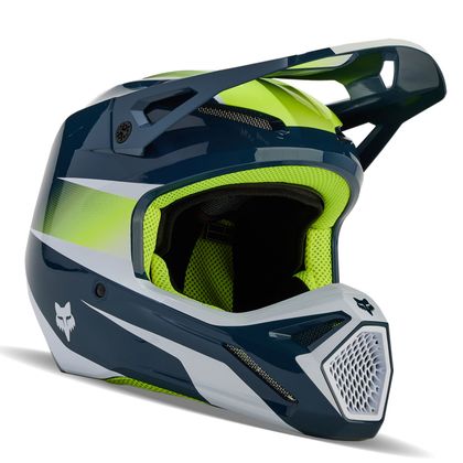 Casque cross Fox V1 - FLORA 2024 - Bleu