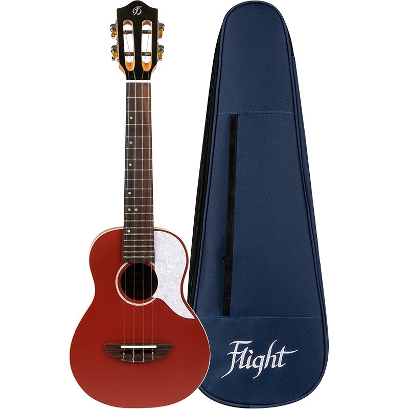 Flight Iris Concert Ukulele Red concert ukelele met gigbag
