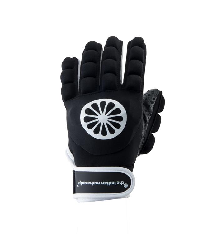 The Indian Maharadja Glove shell/foam full finger (left)-black Hockeyhandschoen