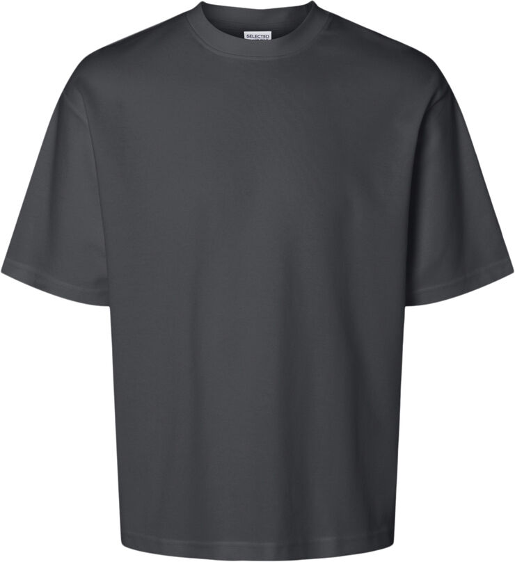 Selected Homme SLHLOOSEOSCAR SS O-NECK TEE NOOS Asphalt