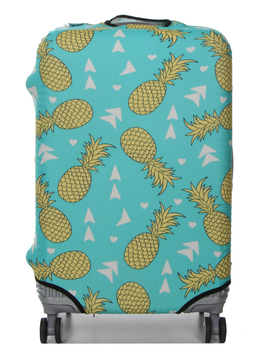 Housse de valise Periea Green with Yellow Pineapples M