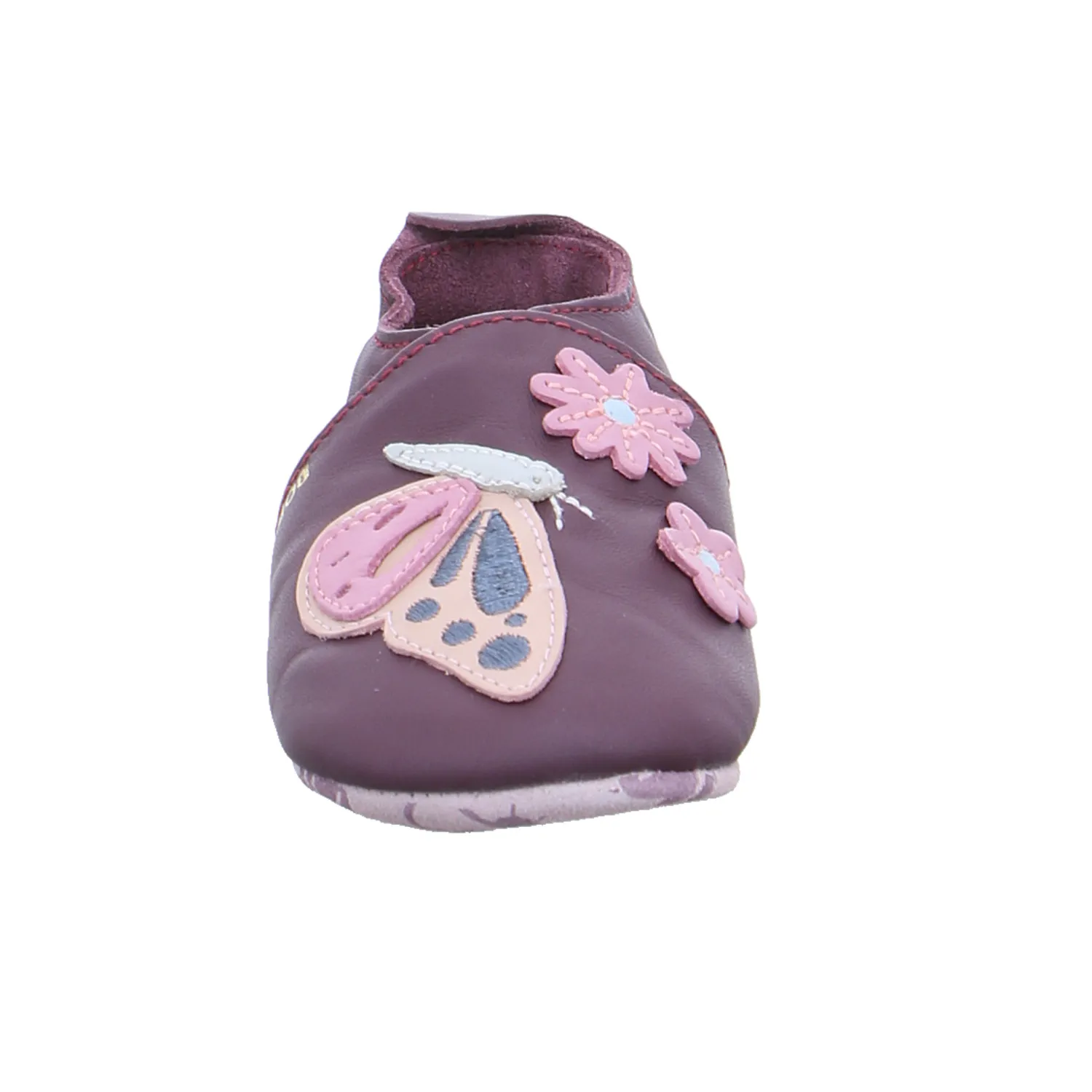 BOBUX Krabbelschuh Dunkelrot Leder