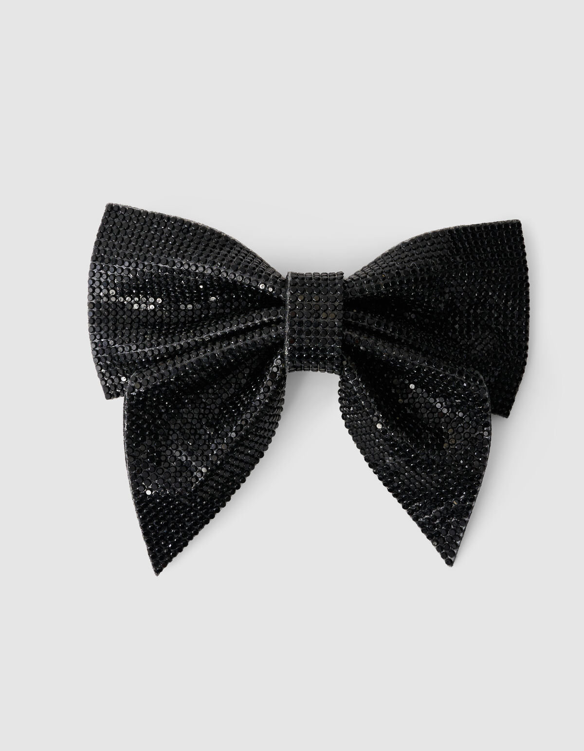Strass Strik Haarclip Zwart