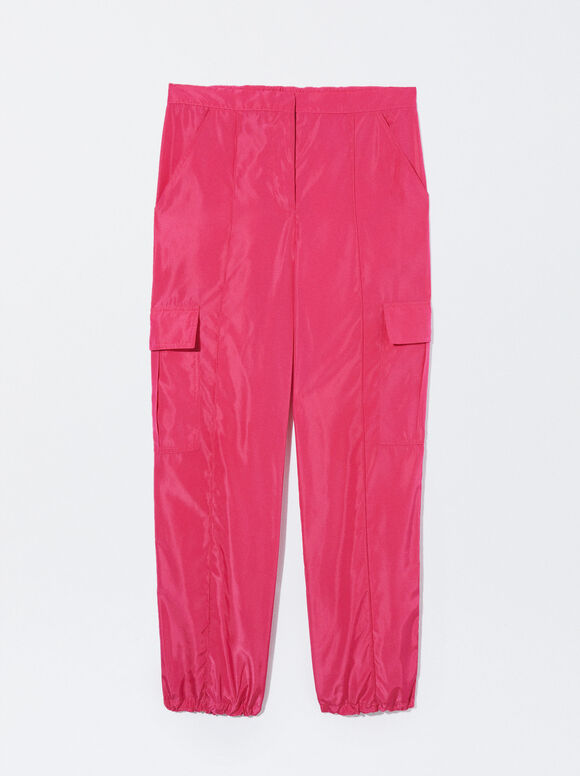 Calças Parachute - Rosa