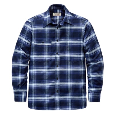 Herren-Flanellhemd 1937 kariert, Blau