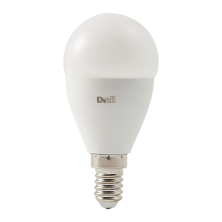 Ampoule LED mini globe E14 806lm 6.5W = 60W Ø4.5cm Diall blanc chaud