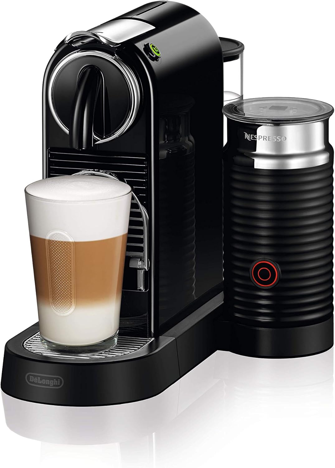 Nespresso De'Longhi EN267.BAE Citiz Kaffeemaschine mit Milchaufschäumer, Energiesparfunktion, 1710W, 1 Liter, 37.2 x 21.8 x 27.7 cm, Schwarz