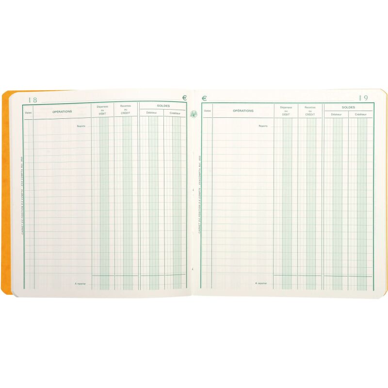 Registre standard position de compte Exacompta 950E,19 x 21 cm 80 pages