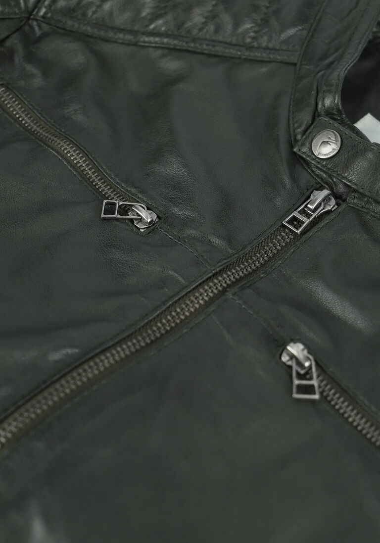 GOOSECRAFT groene goosecraft leren jas jacket 965