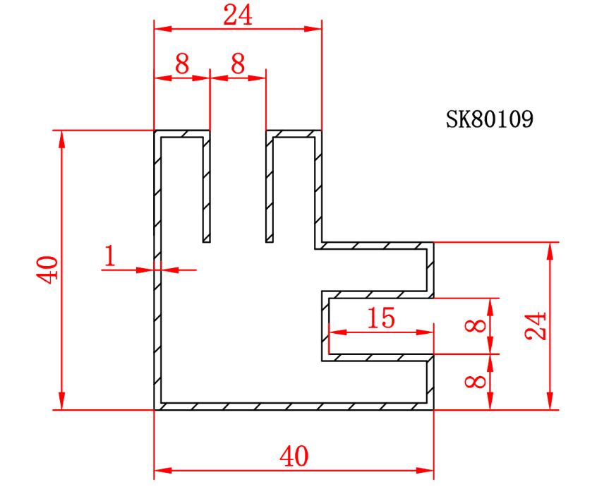 Saniclear Redro hoekprofiel verouderd messing 8mm