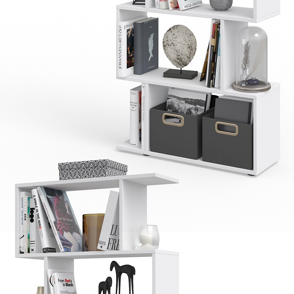 Vicco Raumteiler Levio Bücherregal Standregal Aktenregal Hochregal Regal Weiß