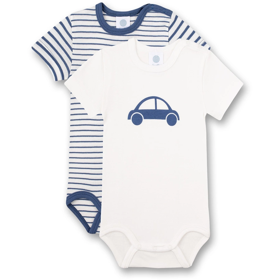 Sanetta Body 2er Pack 12 Arm white pebble mit Auto
