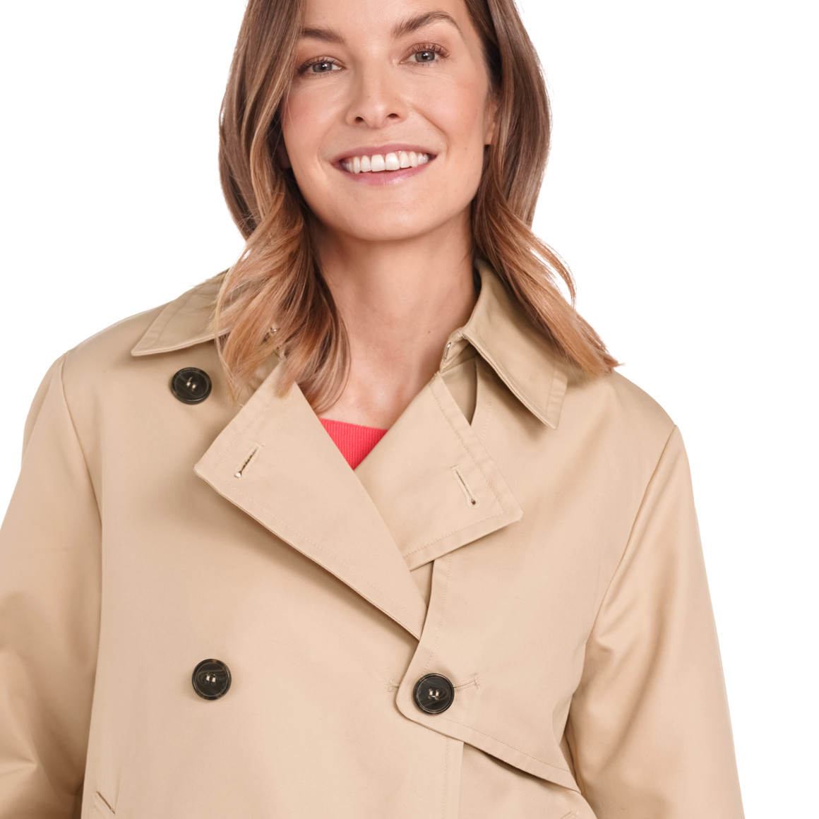 Gina Benotti Damen Trenchcoat mit Einschubtaschen beige