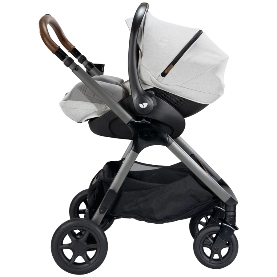 Joie Signature Kombikinderwagen Vinca 4in1 bestehend aus Babywanne, Sportsitz, Babyschale i-Level und Base LX Oyster