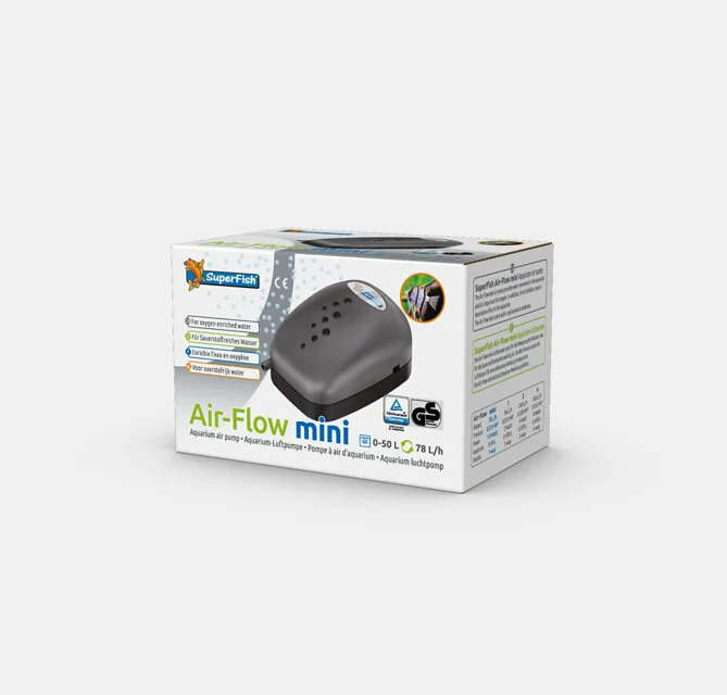 Superfish Airflow Mini luchtpomp, compleet geleverd.