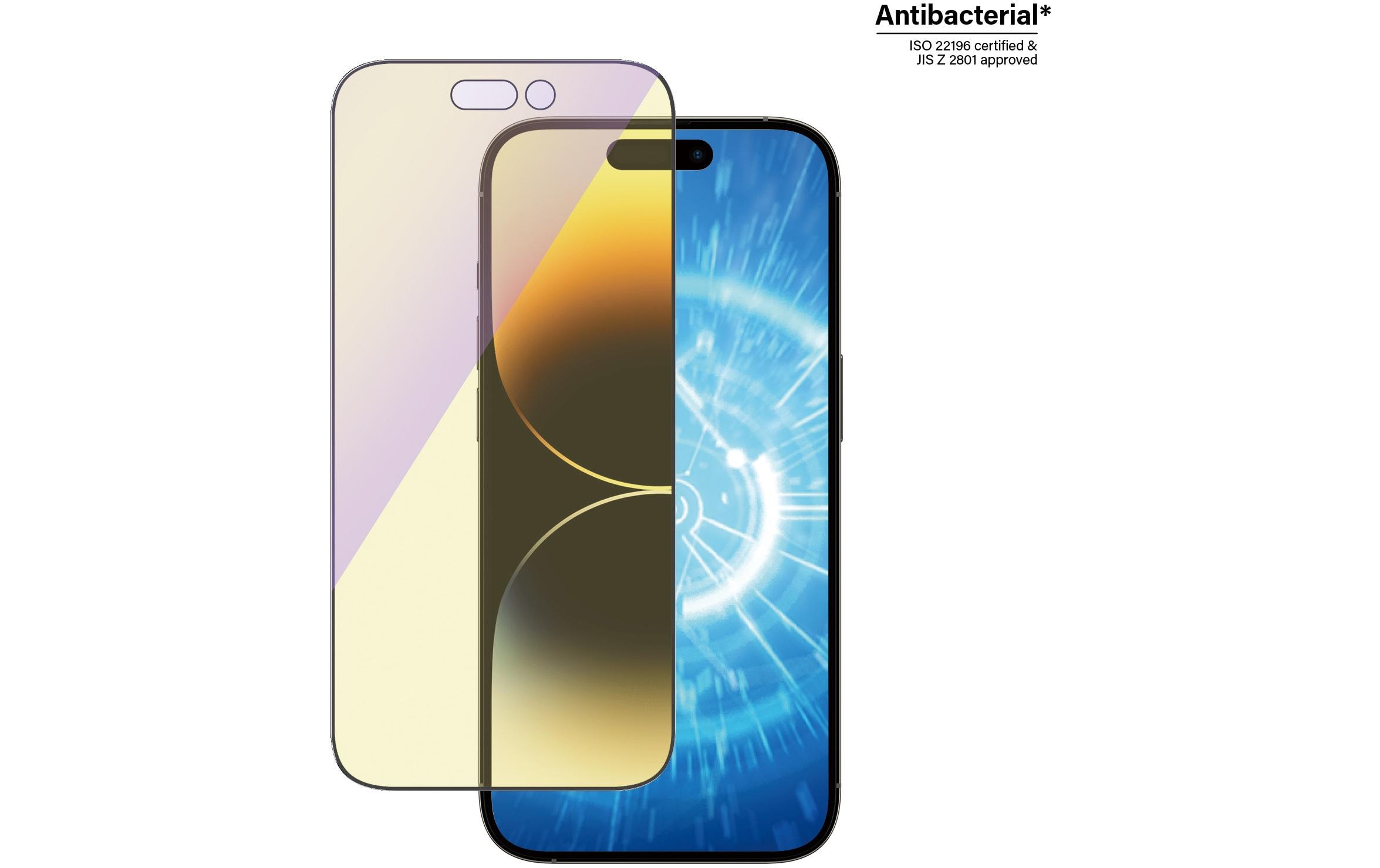 Displayschutz Ultra Wide Anti Bluelight iPhone 14 ProAnti Bluelight Schutzfolie mit Applicator für das Apple iPhone 14 Pro