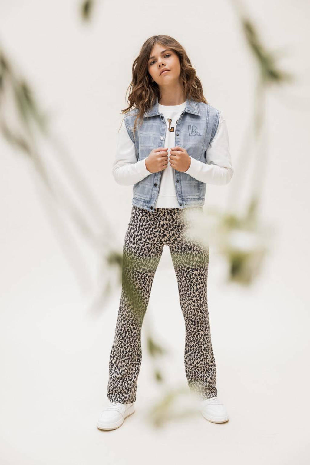 LOOXS geruit gilet lichtblauw