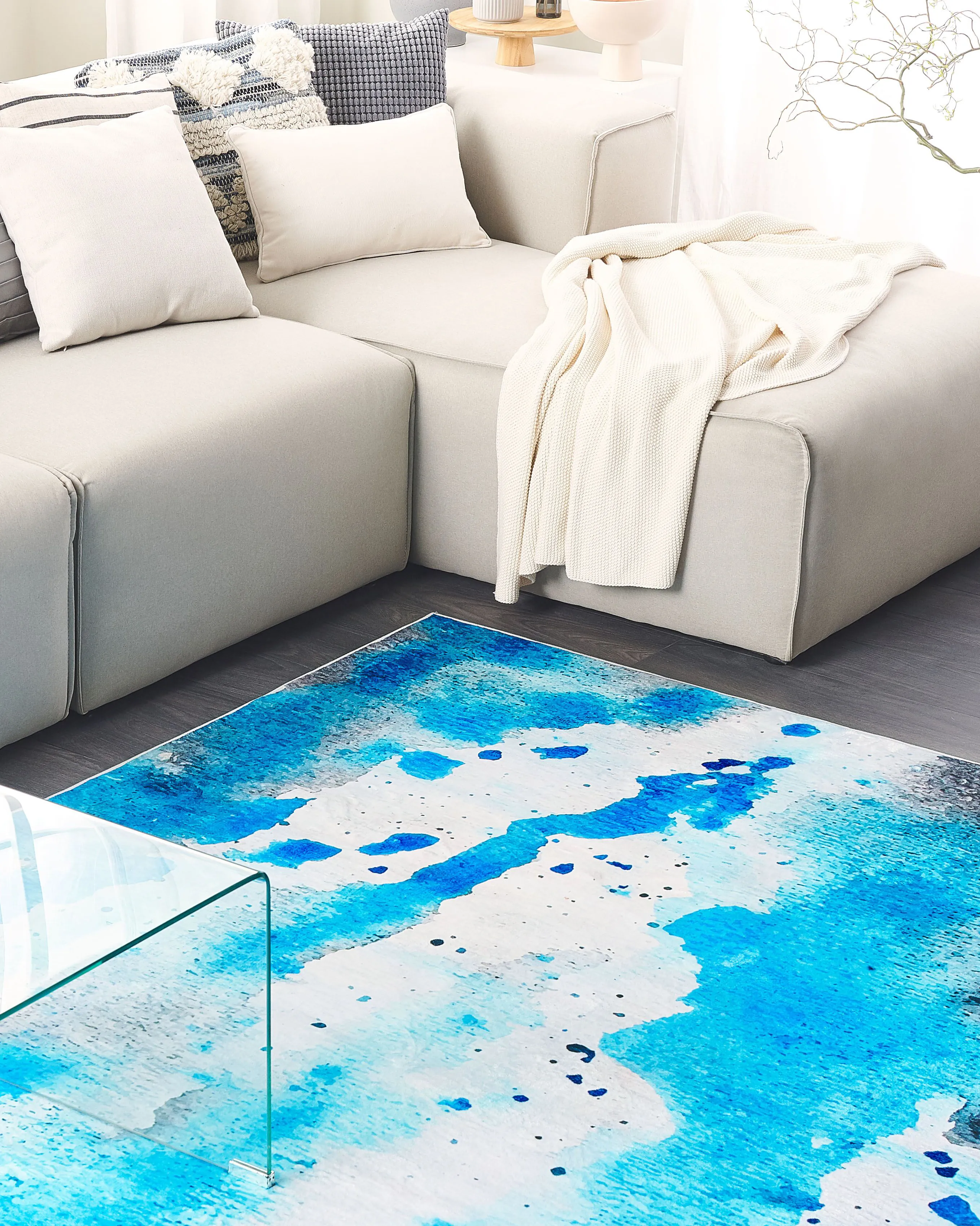 Vloerkleed BOZAT Blauw 160 x 230 cm