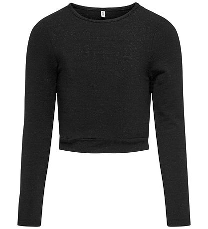 Kids Only Bluse - Kurz geschnitten - KogRoma - Schwarz m.Glitzer