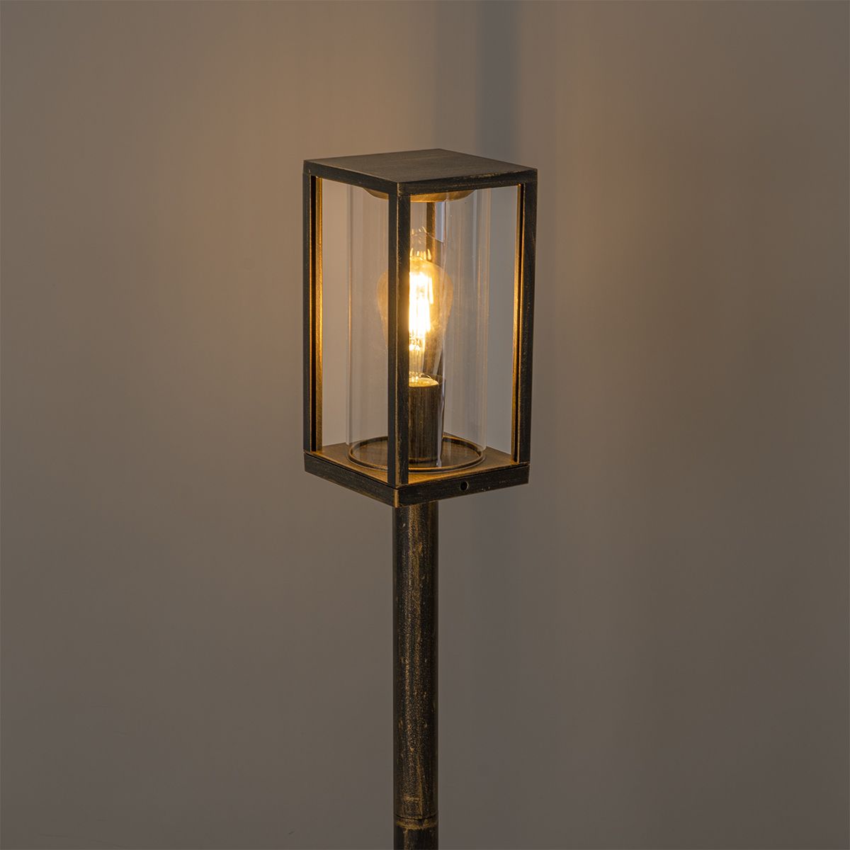 Vintage staande buitenlamp antiek goud 100 cm IP44 - Charlois