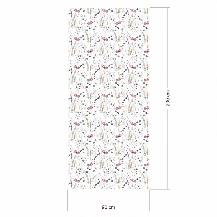 Nikima Klebefolie KF-09 selbstklebende Folie – Mohnblumen Klebefolie bunt