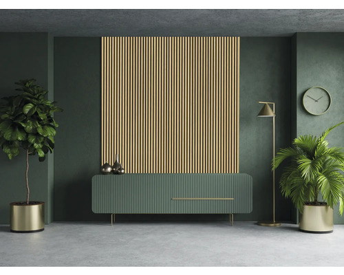 Wally wandbekleding Basic Oak Natural Decor Akoestisch paneel look 9,5x180x2670 mm