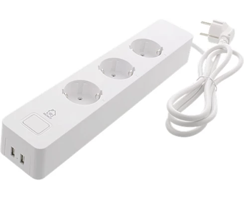 Deltaco Smart 3 way outlet 2 USB ports