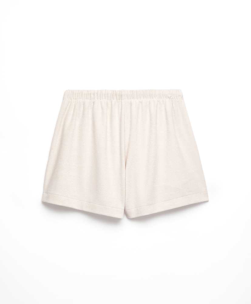 shorts de tecido atoalhado
