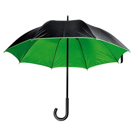 Macma Luxuriöser Regenschirm mit doppelter Bespannung, schwarz-grün