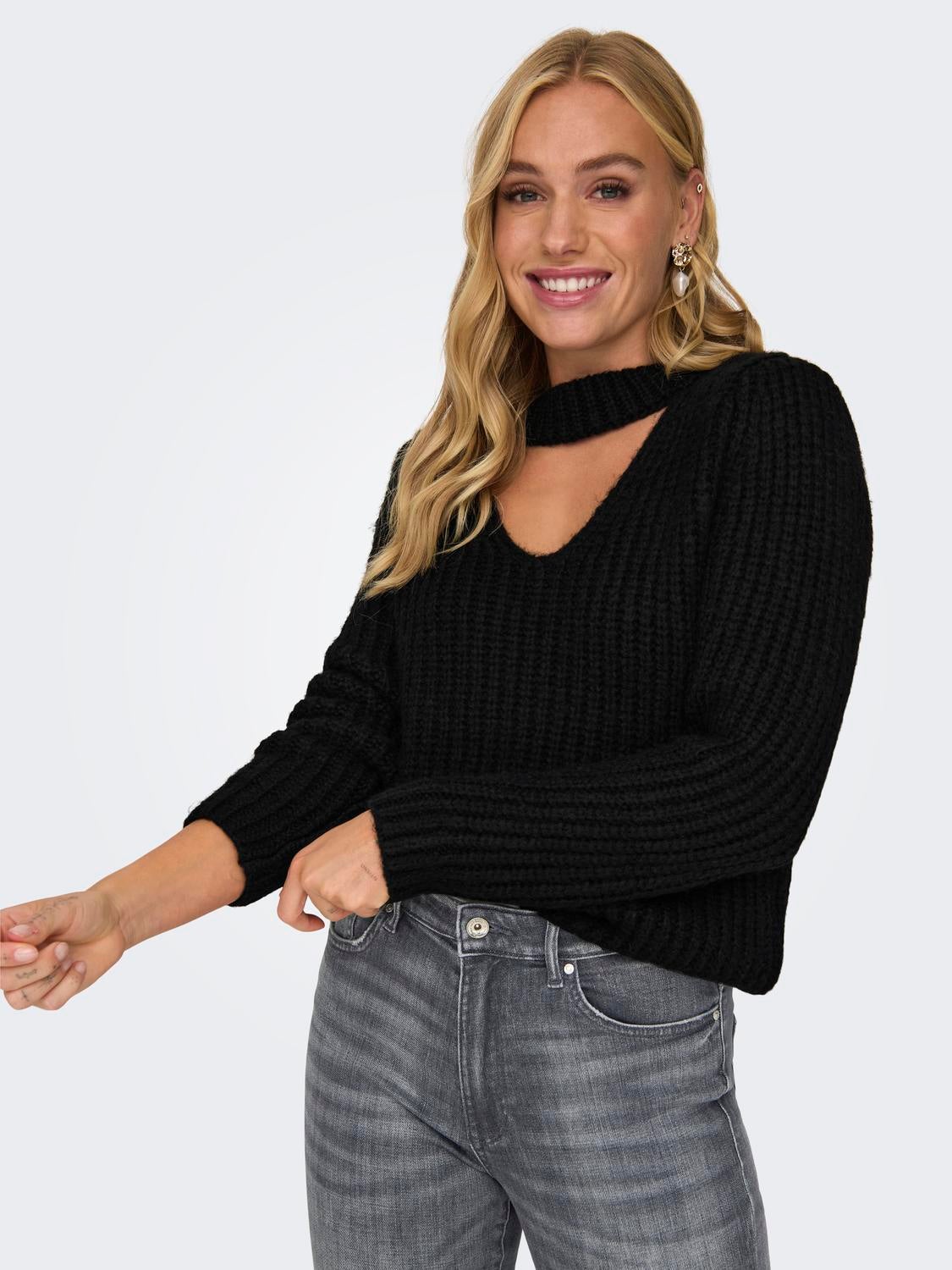 ONLRINGO Strickpullover Black