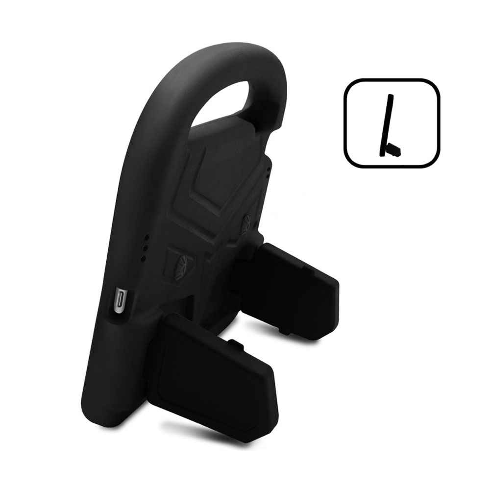 iPad 9.7 (2018/2017) / iPad Pro 9.7 / iPad Air 2 / iPad Air Stossfeste Kinder Schaumstoff Hülle mit Griff   Kickstand - Schwarz