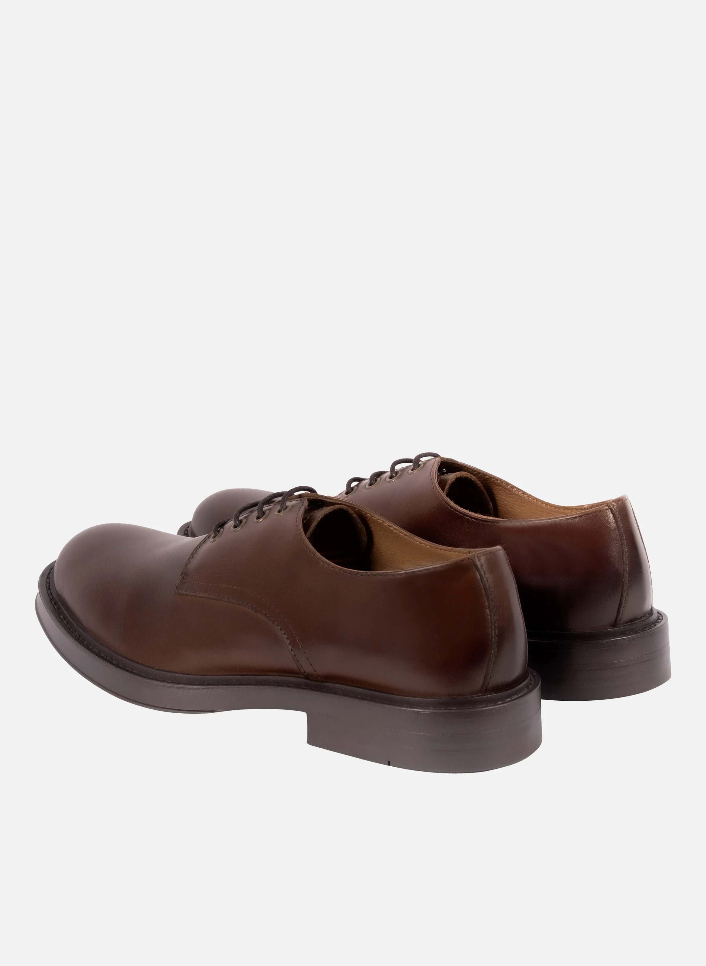 Derbies gomme cuir | Marron