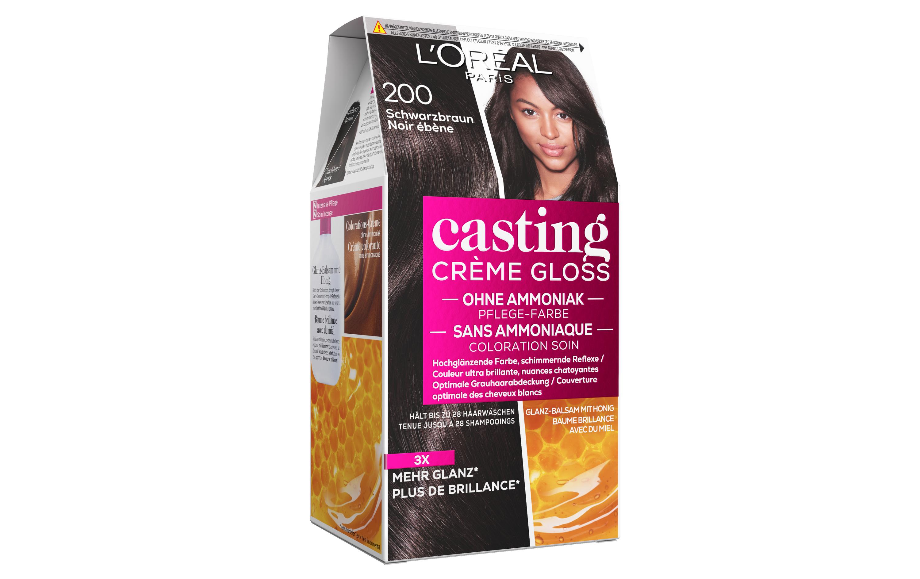 Casting Crème Gloss 200 schwarzbraunSemi-permanente Haarfarbe