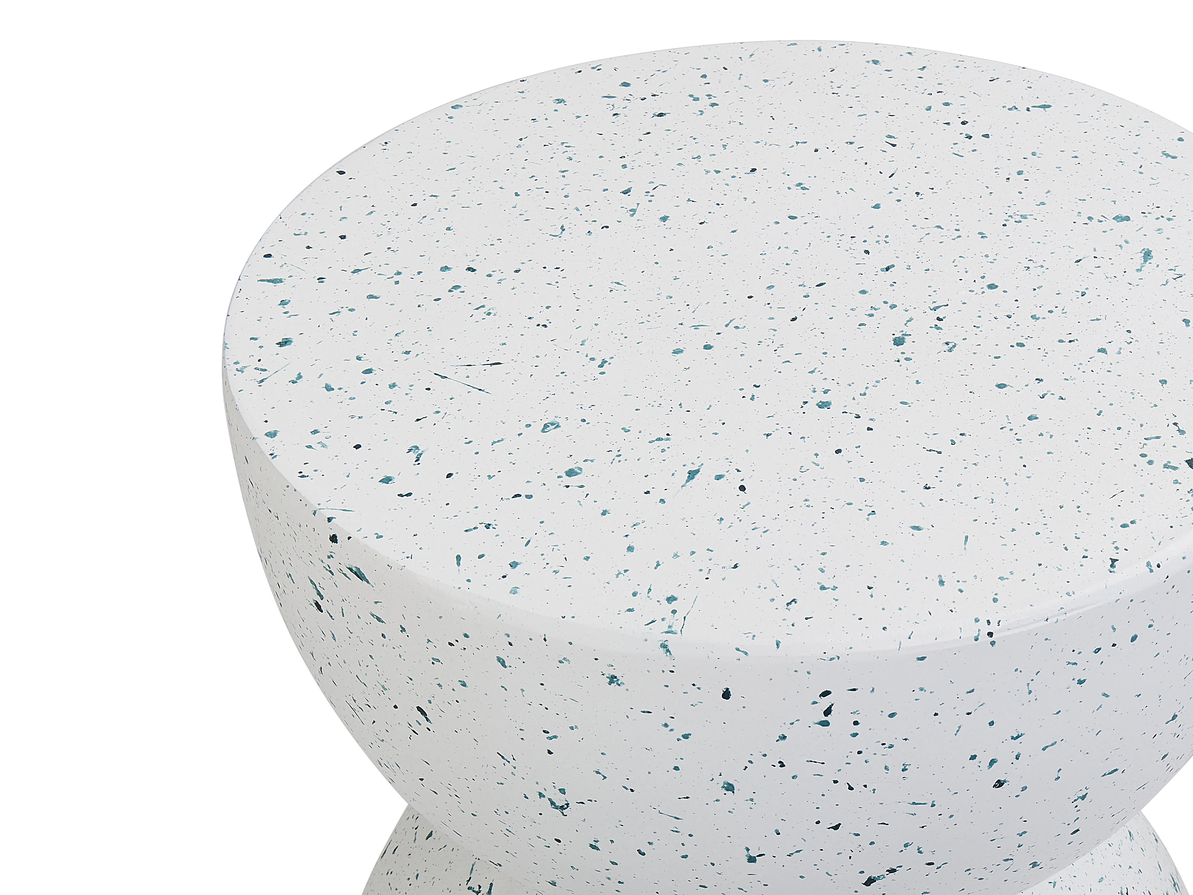 Bijzettafel CAORIA 40 cm 40 cm Terrazzo-effect Wit terrazzo