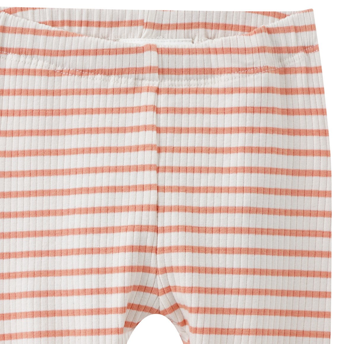 Topomini Pure Collection Baby Leggings mit Rippstruktur terracotta / weiss