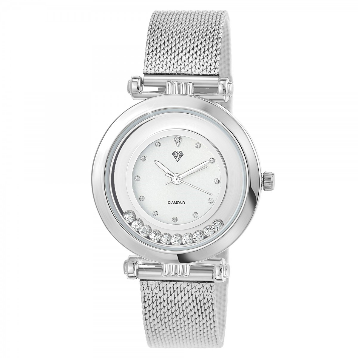 Montre Ludivine élégante SC Crystal ornée d'un véritable diamant