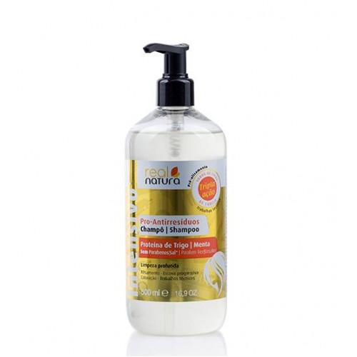 Real Natura Shampoo Sem Sal Pro-Antirresíduos 500ml