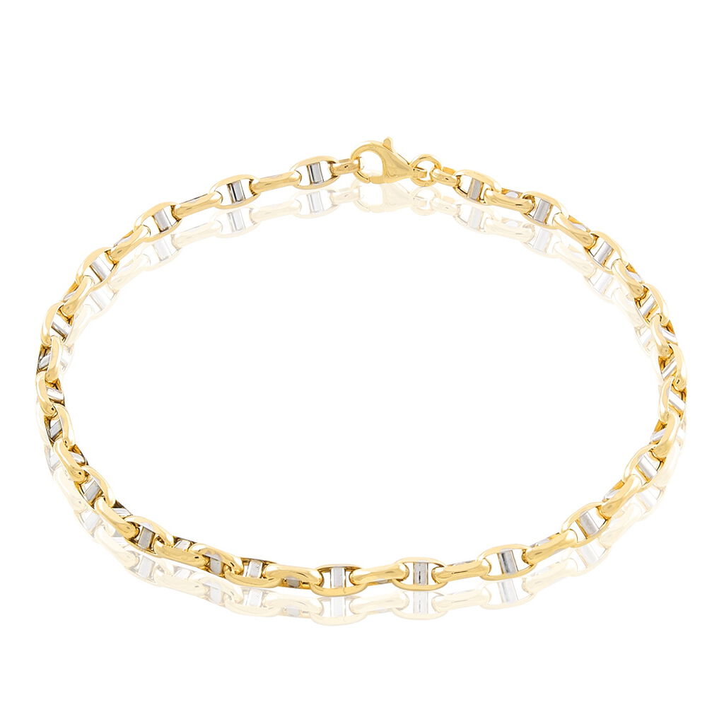 Bracelet Carlo Maille Marine Ronde Or Bicolore