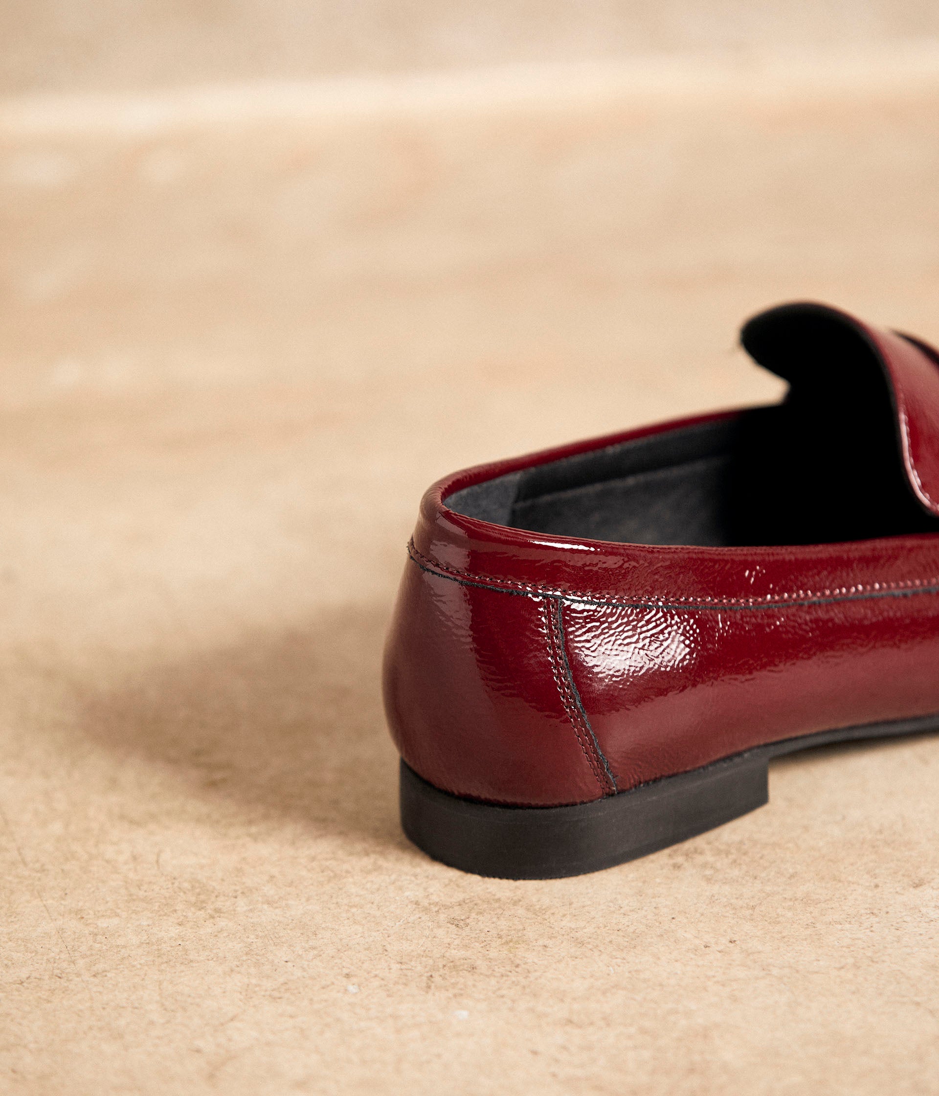 Mocassins cuir bordeaux Jessy