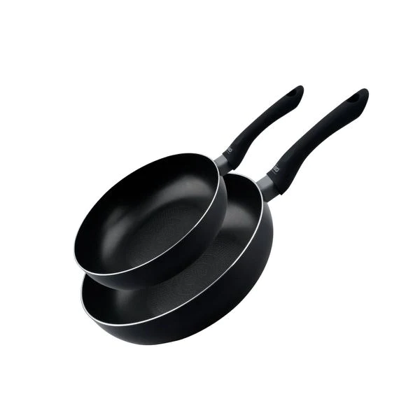 Set de 2 woks de cuisine 20 cm et 28 cm avec fond en nid d'abeille et