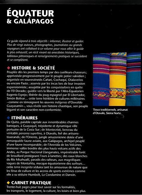 GALLIMARD - EQUATEUR GALAPAGOS BIBLIOTHEQUE DU VOYAGEUR