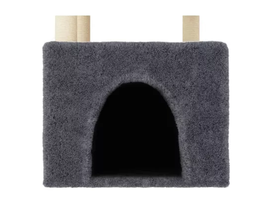 Arbre à chat avec griffoirs en sisal gris foncé 109,5 cm
