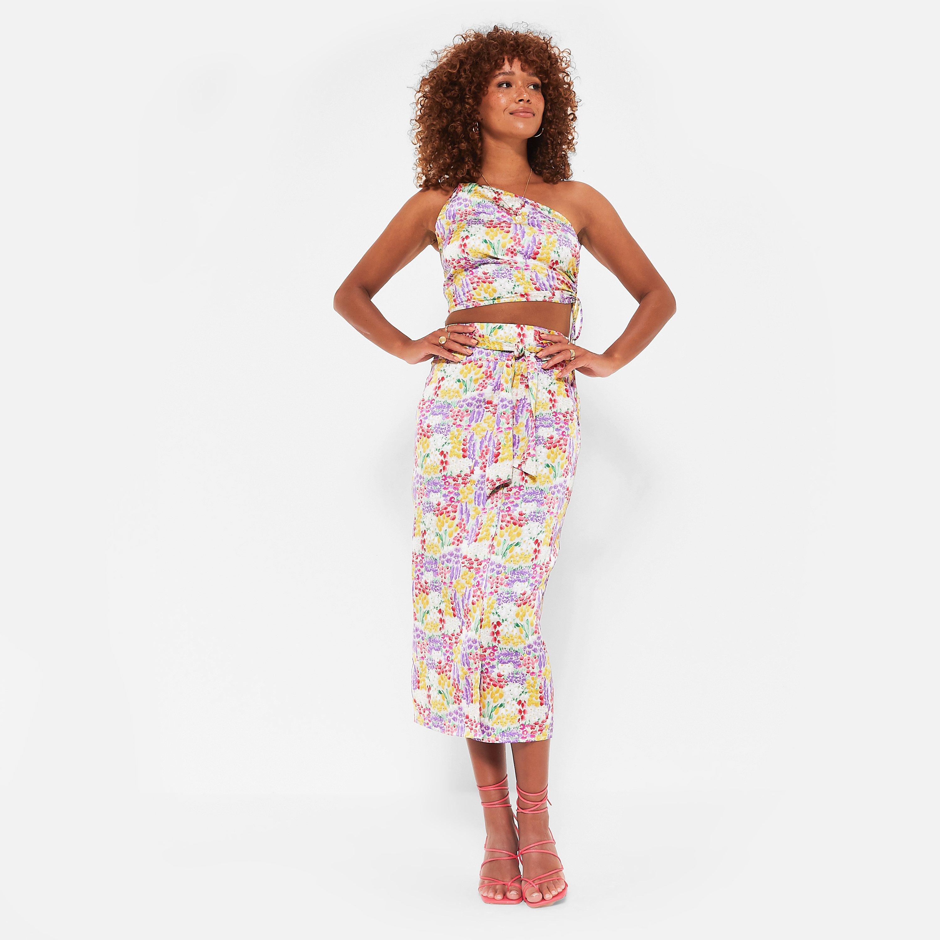 I Saw It First ISAWITFIRST Wrap Around Midaxi Skirt Co Ord