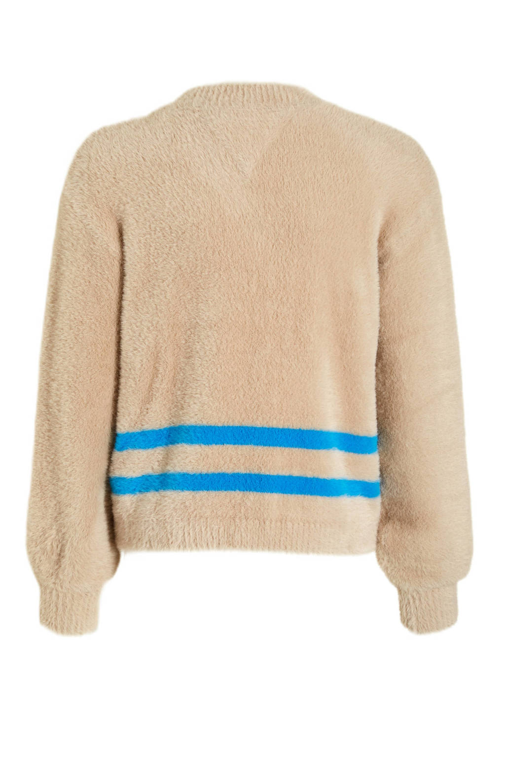 Tommy Hilfiger gestreepte fleece trui beige/blauw