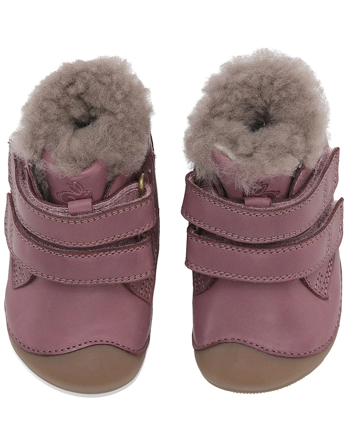 Klett-Lauflernschuh PETIT MID LAMB gefüttert in dark rose