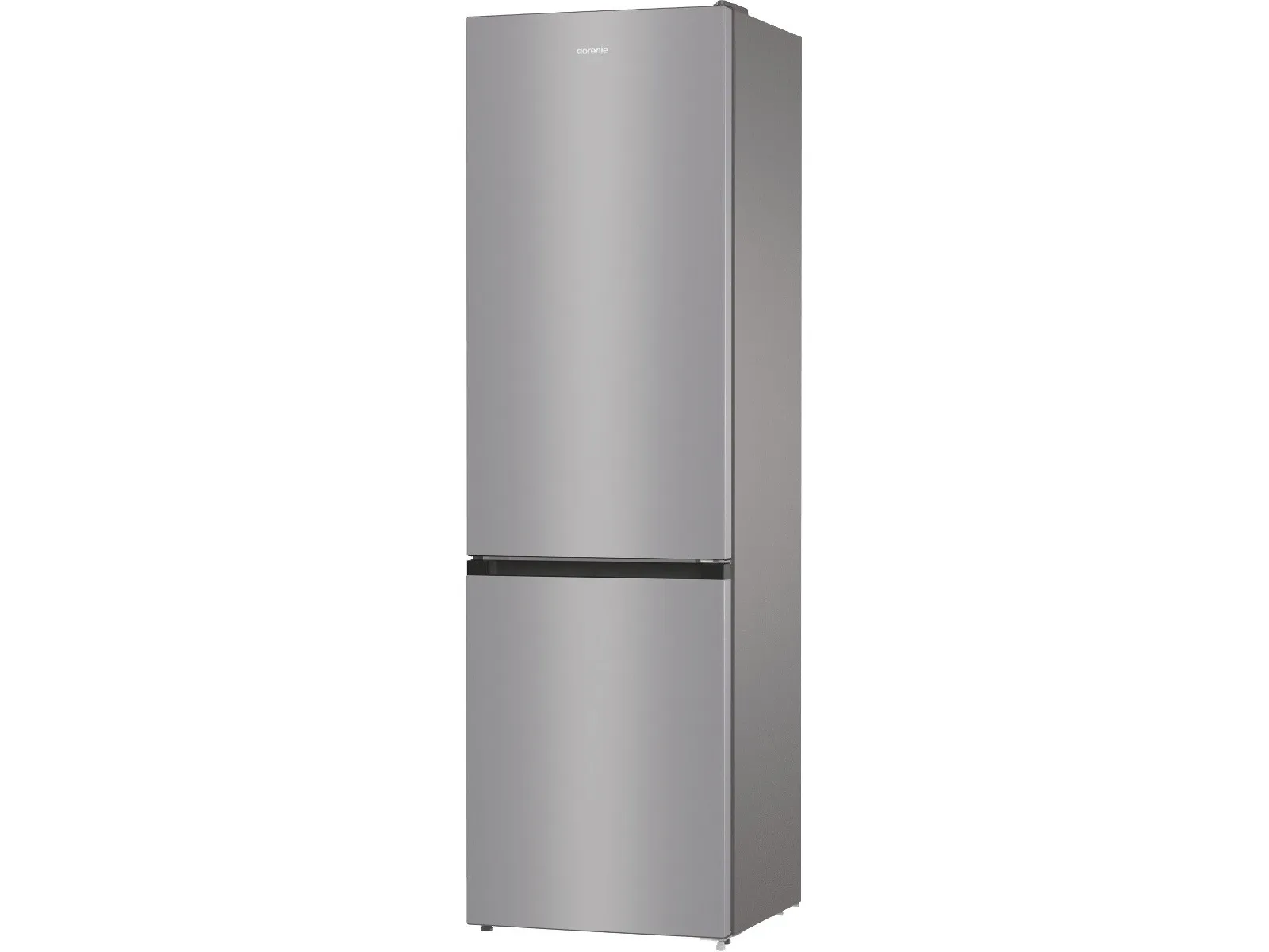Gorenje NRK6202ES4 - Køleskab/fryser - bund-fryser - bredde: 60 cm - dybde: 59.2 cm - højde: 200 cm - 331 liter - Klasse E - struktureret grå metallisk